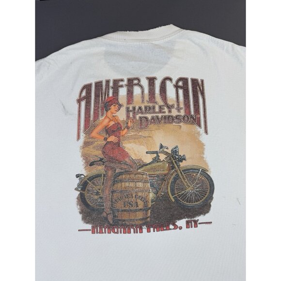 Rare Vintage Y2K Harley Davidson American Nigara New York Art Women 2XL Fit - Picture 3 of 13